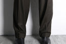 “NAUTICA” dark brown wool serge wide tapered trouser