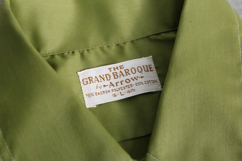70’s “ARROW” lime green box cut shirt