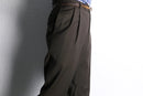 “NAUTICA” dark brown wool serge wide tapered trouser