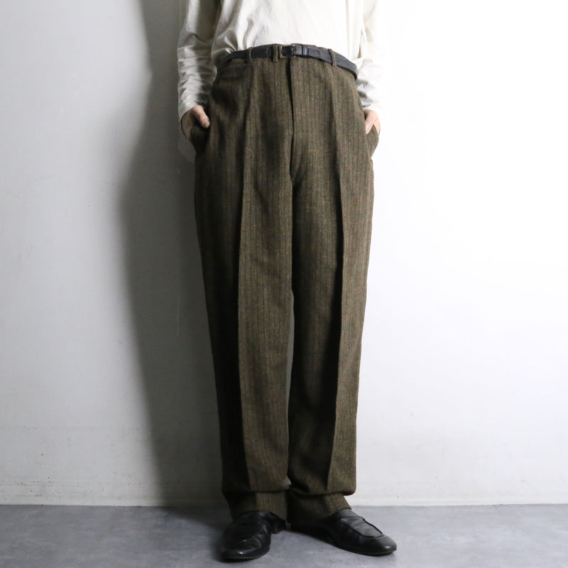 60's wool wide tapered slacks