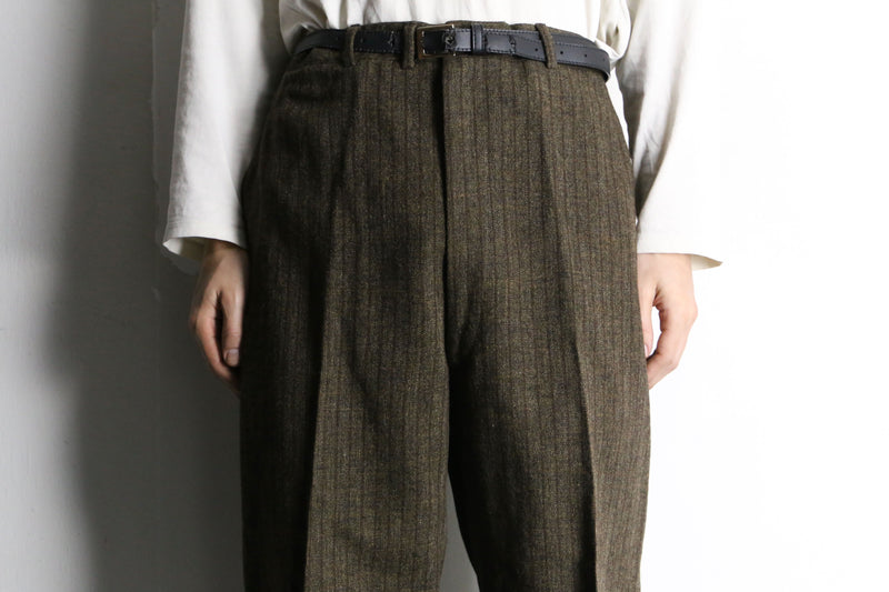 60's wool wide tapered slacks