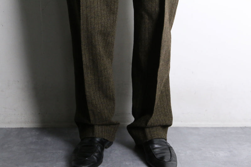 60's wool wide tapered slacks