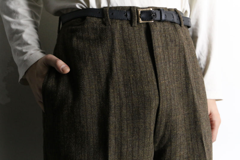 60's wool wide tapered slacks