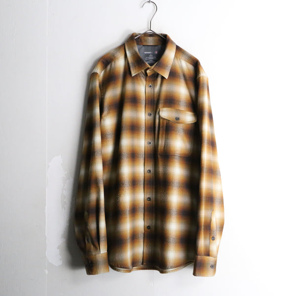 light brown ombre check shirt