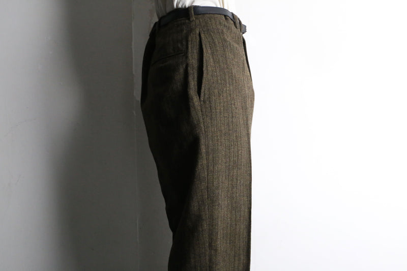 60's wool wide tapered slacks