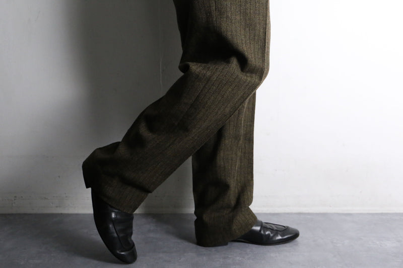 60's wool wide tapered slacks