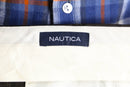 “NAUTICA” dark brown wool serge wide tapered trouser
