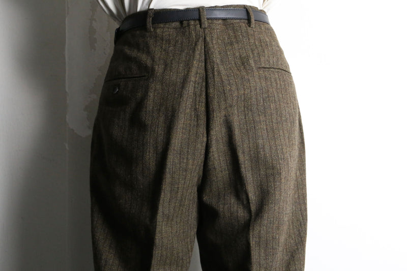 60's wool wide tapered slacks