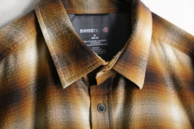 light brown ombre check shirt