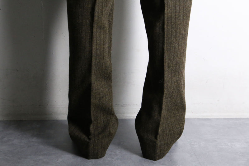 60's wool wide tapered slacks