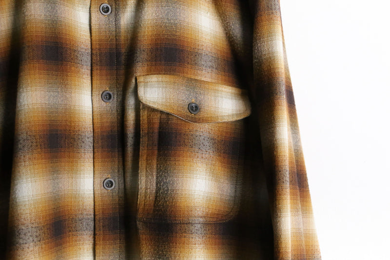 light brown ombre check shirt