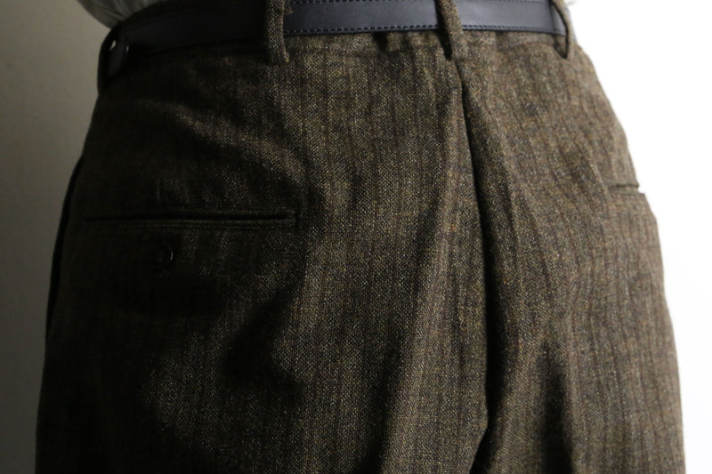 60's wool wide tapered slacks