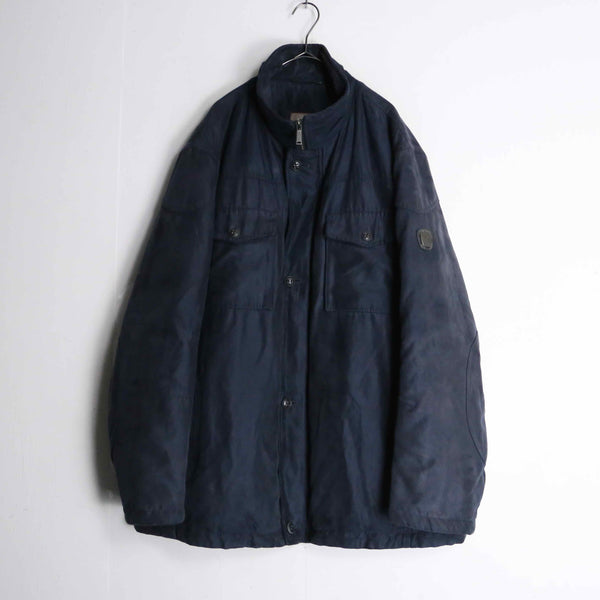 "bugatti" navy color smooth middle jacket