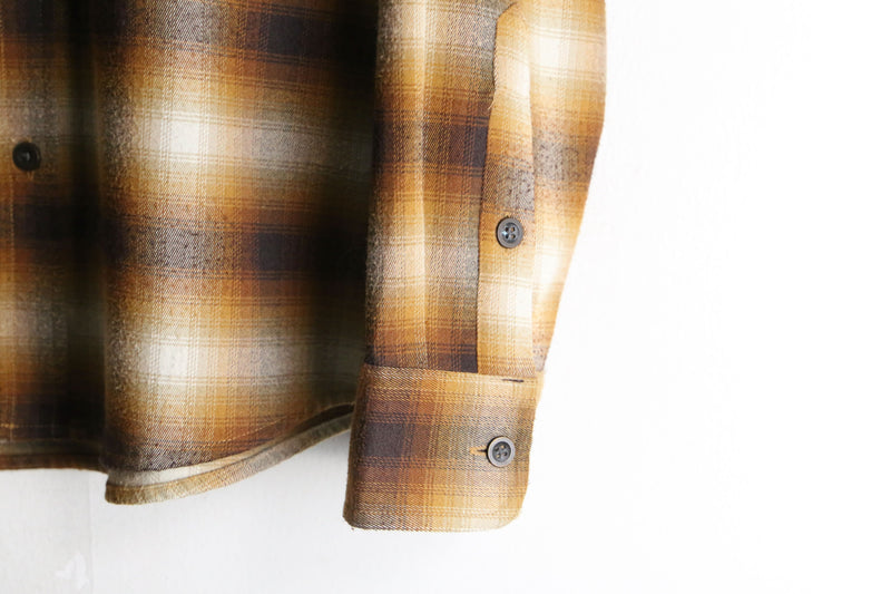 light brown ombre check shirt