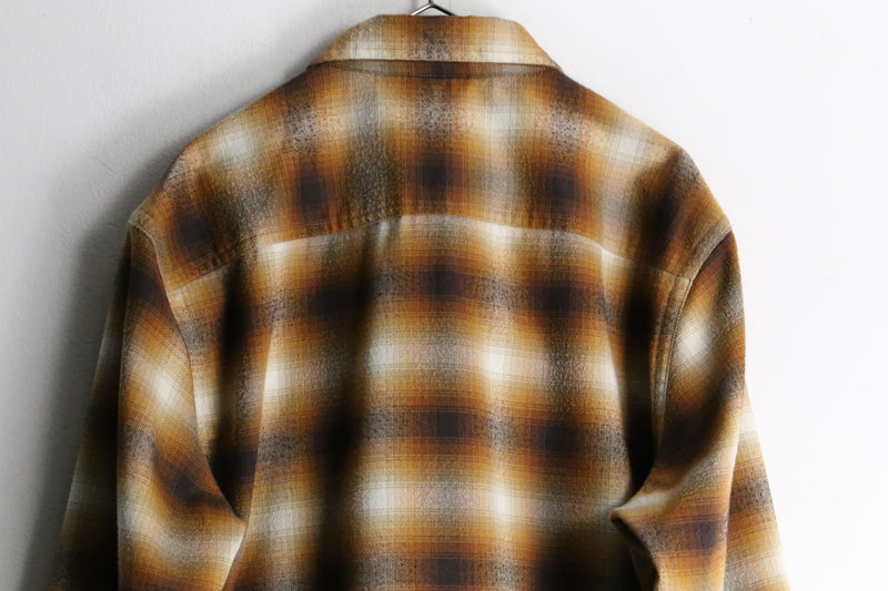 light brown ombre check shirt