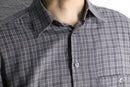 “Zanella” gray check cotton shirt