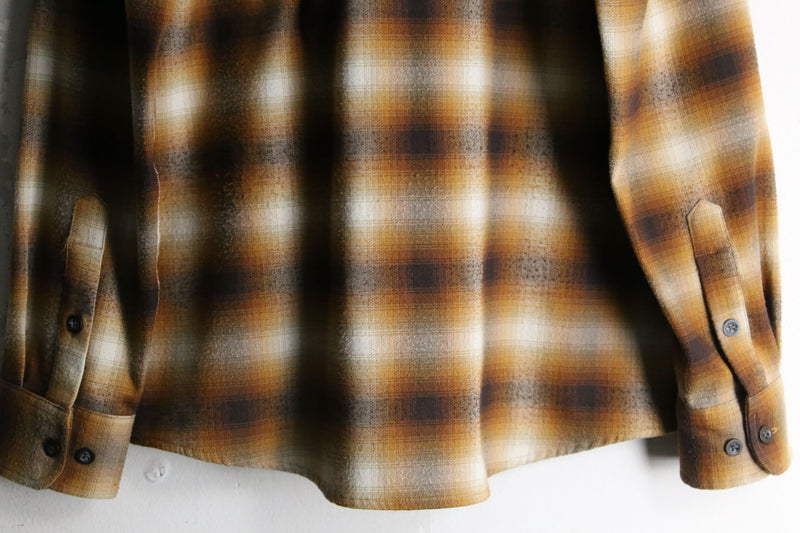 light brown ombre check shirt