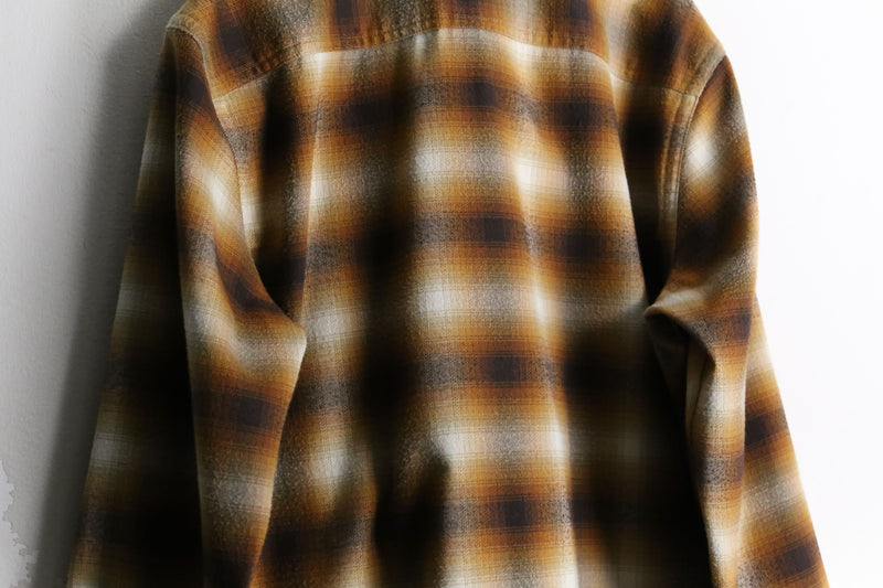 light brown ombre check shirt