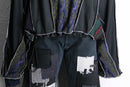"Re:make" knit×track docking half-zip jacket