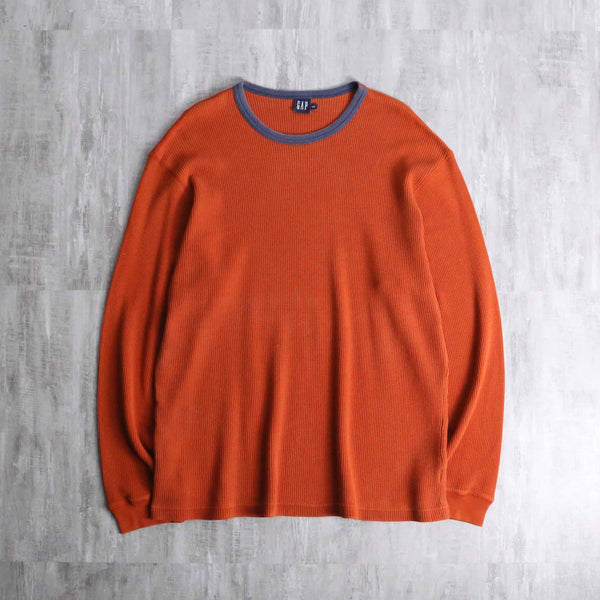 “GAP” orange waffle textile cut sew