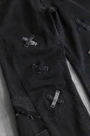 "Re:make" side docking super flare denim