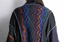 "Re:make" knit×track docking half-zip jacket