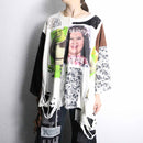 "Re:make" boro×race loose Tee