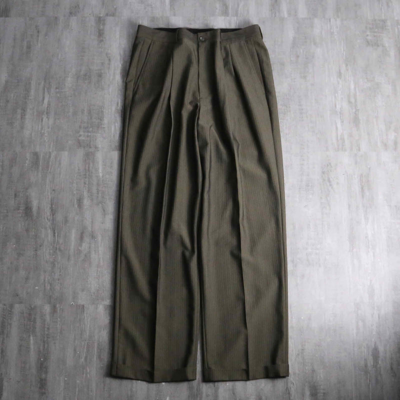 1990s claiborne herringbone twill stripe slacks