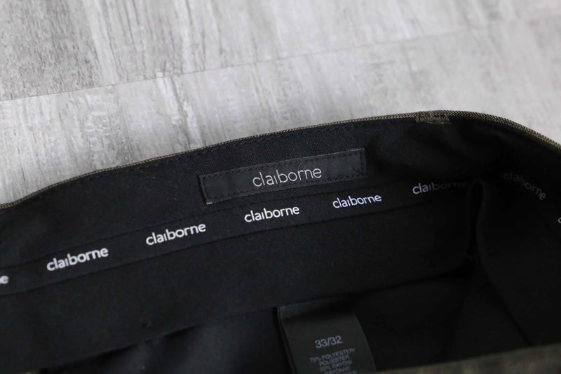 1990s claiborne herringbone twill stripe slacks