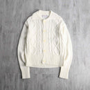 soft white color knit cardigan