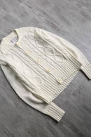 soft white color knit cardigan