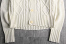 soft white color knit cardigan