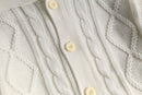 soft white color knit cardigan