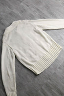 soft white color knit cardigan