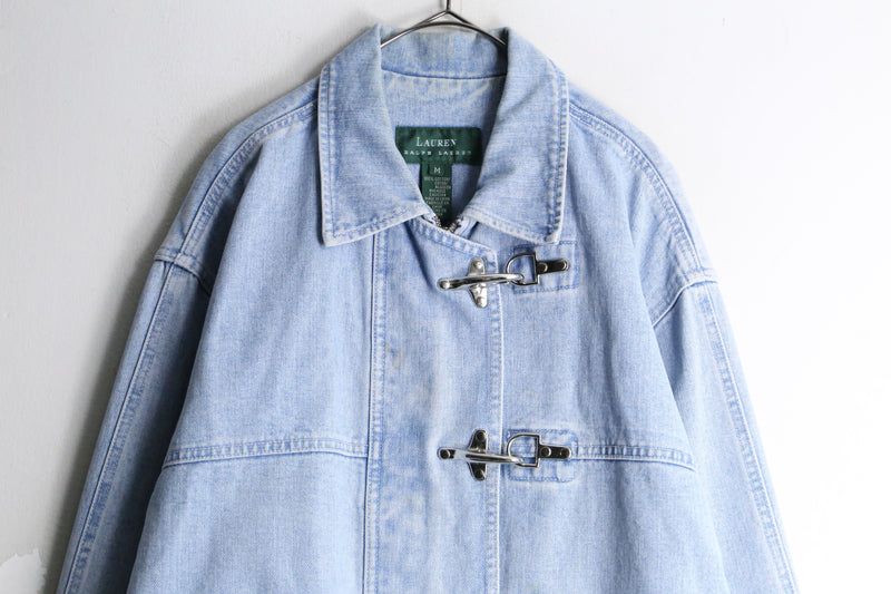 “Lauren Ralph Lauren” blue fireman denim half coat