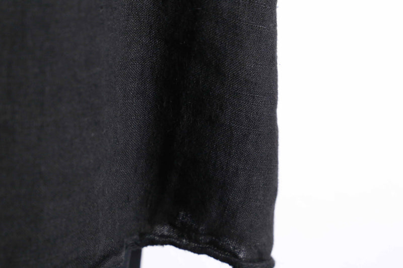 black deformation pocket U neck pull over