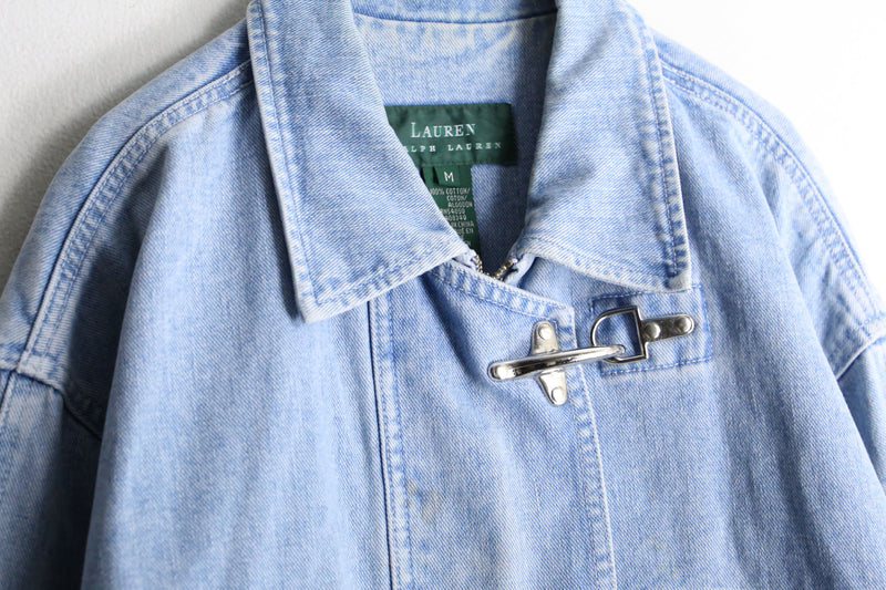 “Lauren Ralph Lauren” blue fireman denim half coat