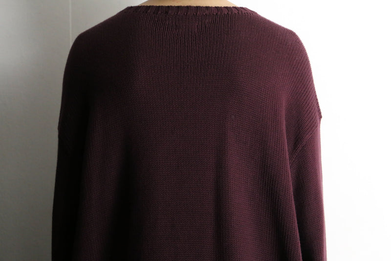 90’s “Polo by RL” bordeaux cotton  knit