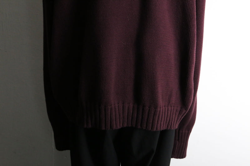 90’s “Polo by RL” bordeaux cotton  knit