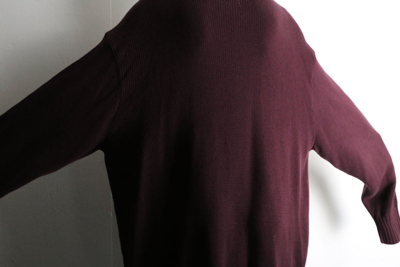 90’s “Polo by RL” bordeaux cotton  knit