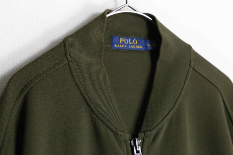 "Polo by Ralph Rauren" kahki zip up blouson