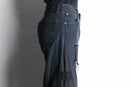 "Re:make" patchwork super flare black denim