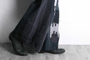 "Re:make" patchwork super flare black denim