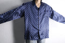 navy square motif pajama shirt