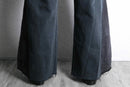 "Re:make" patchwork super flare black denim