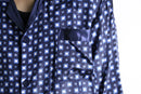 navy square motif pajama shirt