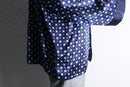 navy square motif pajama shirt