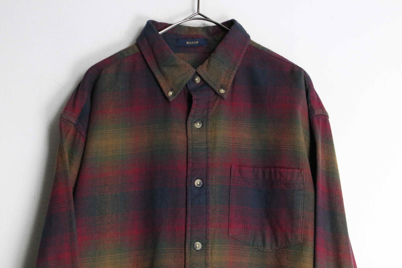 "PENDLETON" gradation ombre check shirt