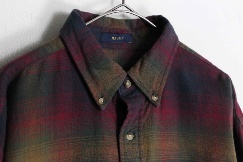 "PENDLETON" gradation ombre check shirt