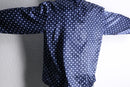 navy square motif pajama shirt